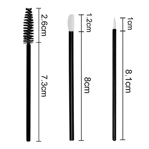 150pcs Disposable Black Mascara Wands - Professional Eyeliner & Lip Brush Applicators for Makeup Artists & Home Use - Perfect for Salon, Spa, and Personal Beauty Care