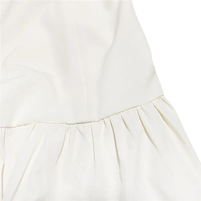 Elegant Backless Maxi Fishtail Dress for Women - Square Collar Sleeveless Loose Pleated Long Gown | Perfect for Evening Parties, Weddings & Special Occasions