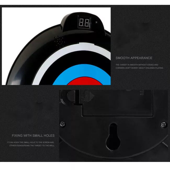 Auto Reset Electric Scoring Frying Pan Target - Digital Shooting Practice for Indoor/Outdoor Training - Perfect for Archery, Airsoft & Firearm Drills