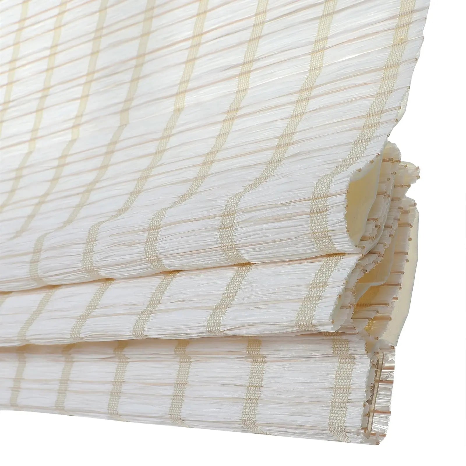 Natural Bamboo Woven Window Shade - Eco-Friendly Paper White Roller Blinds for Home & Office Privacy & Sun Protection