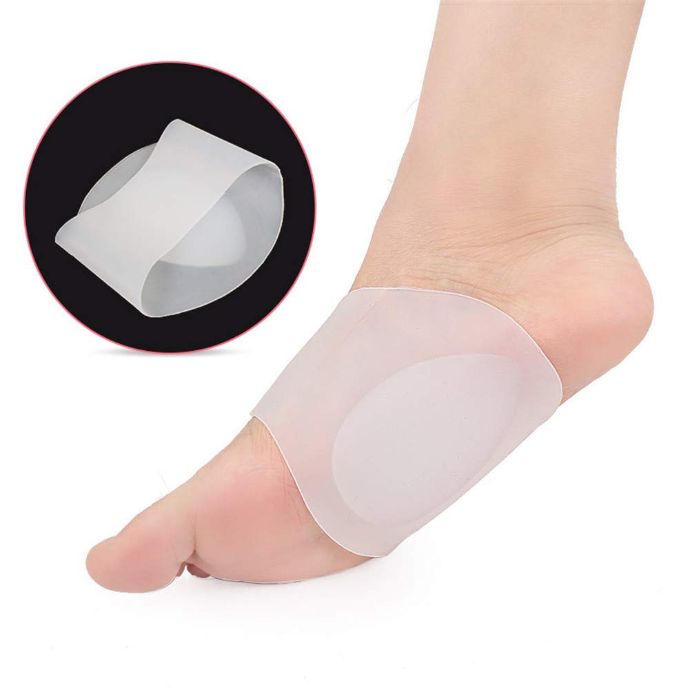 Plantar Fasciitis Relief Sleeves - Soft Gel Arch Support Insoles for Men & Women - Comfortable Foot Pain Relief for Running, Walking & Standing All Day (2 Pairs)