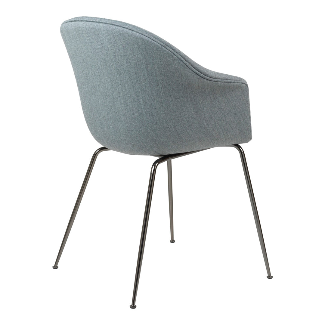 Bat Dining Chair with Conic Base - Fully Upholstered Modern Kitchen Chair for Dining Room, Restaurant & Cafe