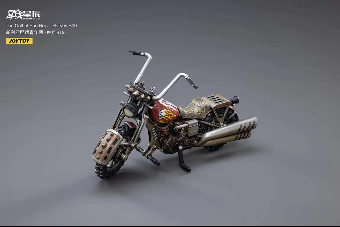 JOYTOY 1/18 Scale Motorcycle Model - The Cult of San Reja Harvey B19 Action Figure for Collectors | Perfect for Display, Gifts, and Role-Playing Scenes
