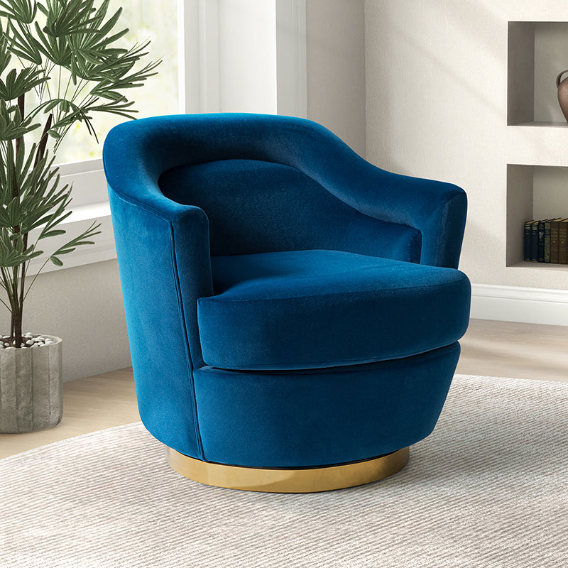 Cornelius Swivel Barrel Chair - 360 Degree Rotating Modern Accent Chair for Living Room, Office, and Lounge - Comfortable Upholstered Seat with Sturdy Metal Base - Perfect for Home, Workspace, and Relaxation Areas