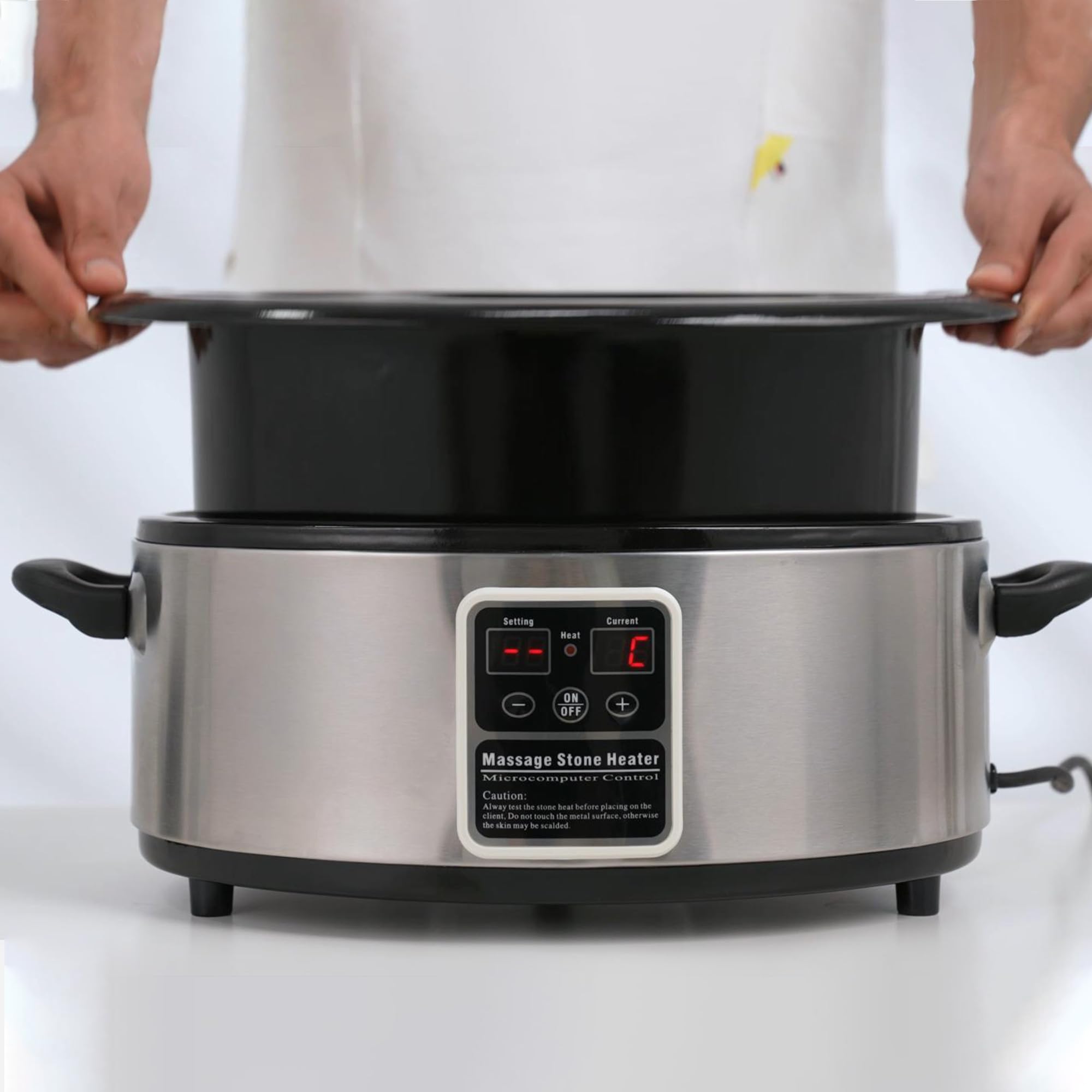 Premium 6 Quart Hot Stone Massage Heater Warmer - Fast Heating for Spa, Therapy & Relaxation at Home or Professional Use