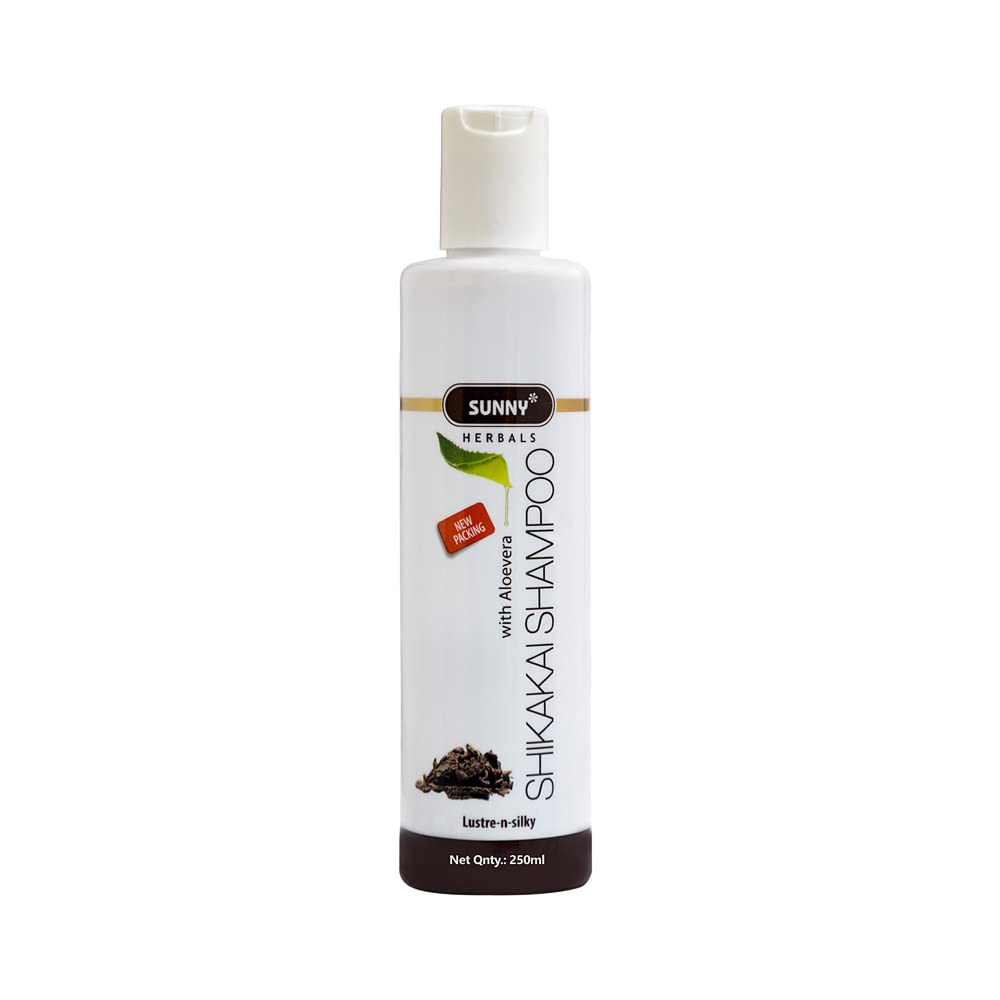 Sunny Shikakai Shampoo with Aloe Vera & Herbs - Natural Hair Revitalizer for Dull Hair | Fruit Acid Detox for Scalp & Follicles | Prevents Split Ends, pH Balanced for Sensitive Skin | Men & Women 250ml | Perfect for Daily Hair Care & Scalp Nourishment