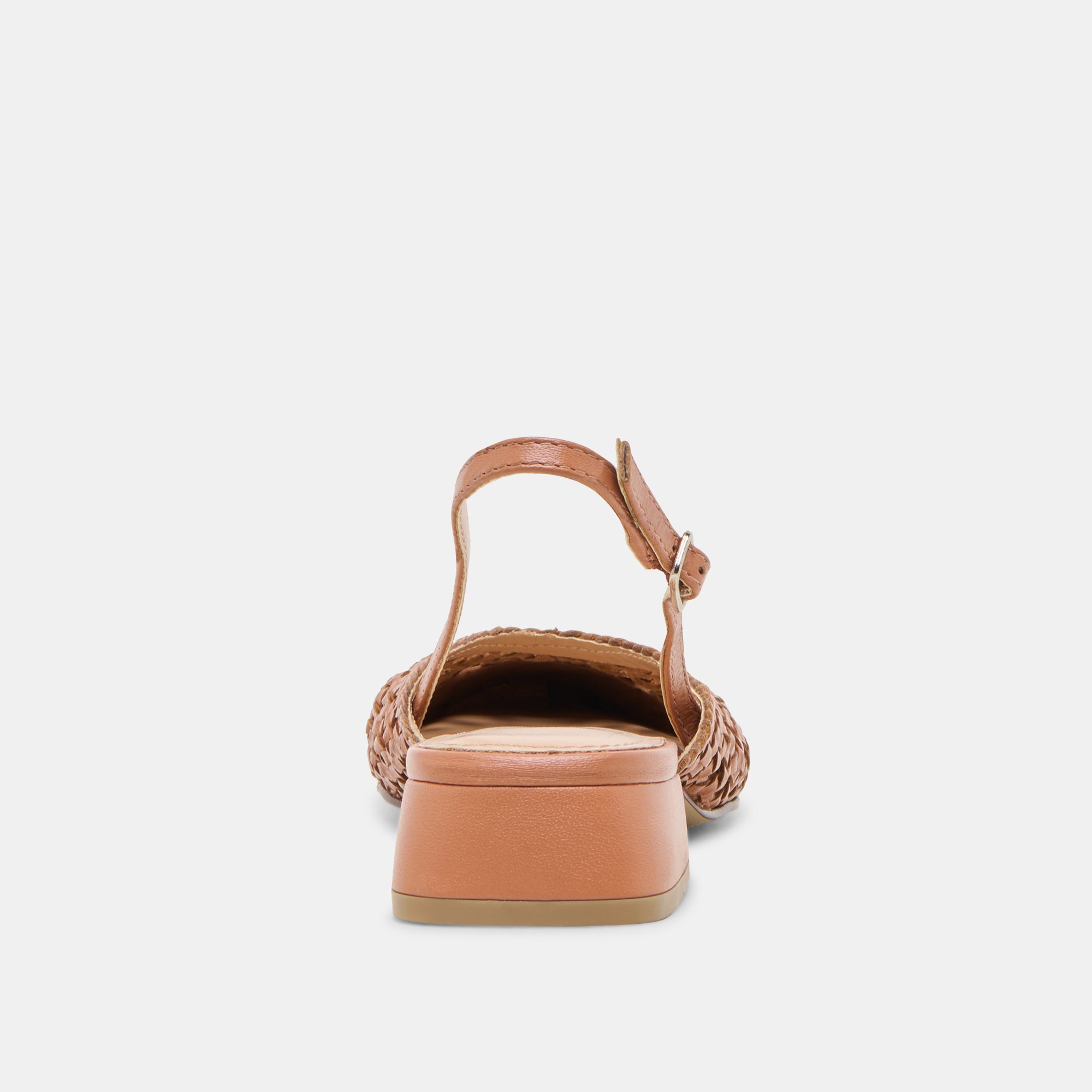 Birdie Flats Tan Woven Leather Women's Comfortable Slip-On Shoes for Casual Wear & Office