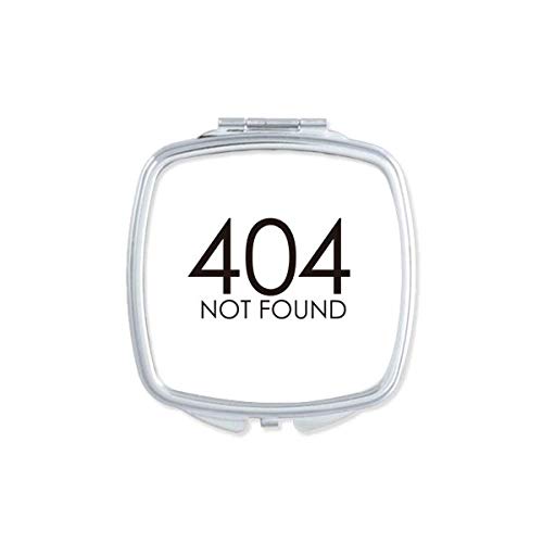 DIYthinker Programmer 404 Error Not Found Mirror - Portable Compact Pocket Makeup Mirror with Double Sided Glass - Perfect for Coding Gifts, Office Desk & Travel Essentials