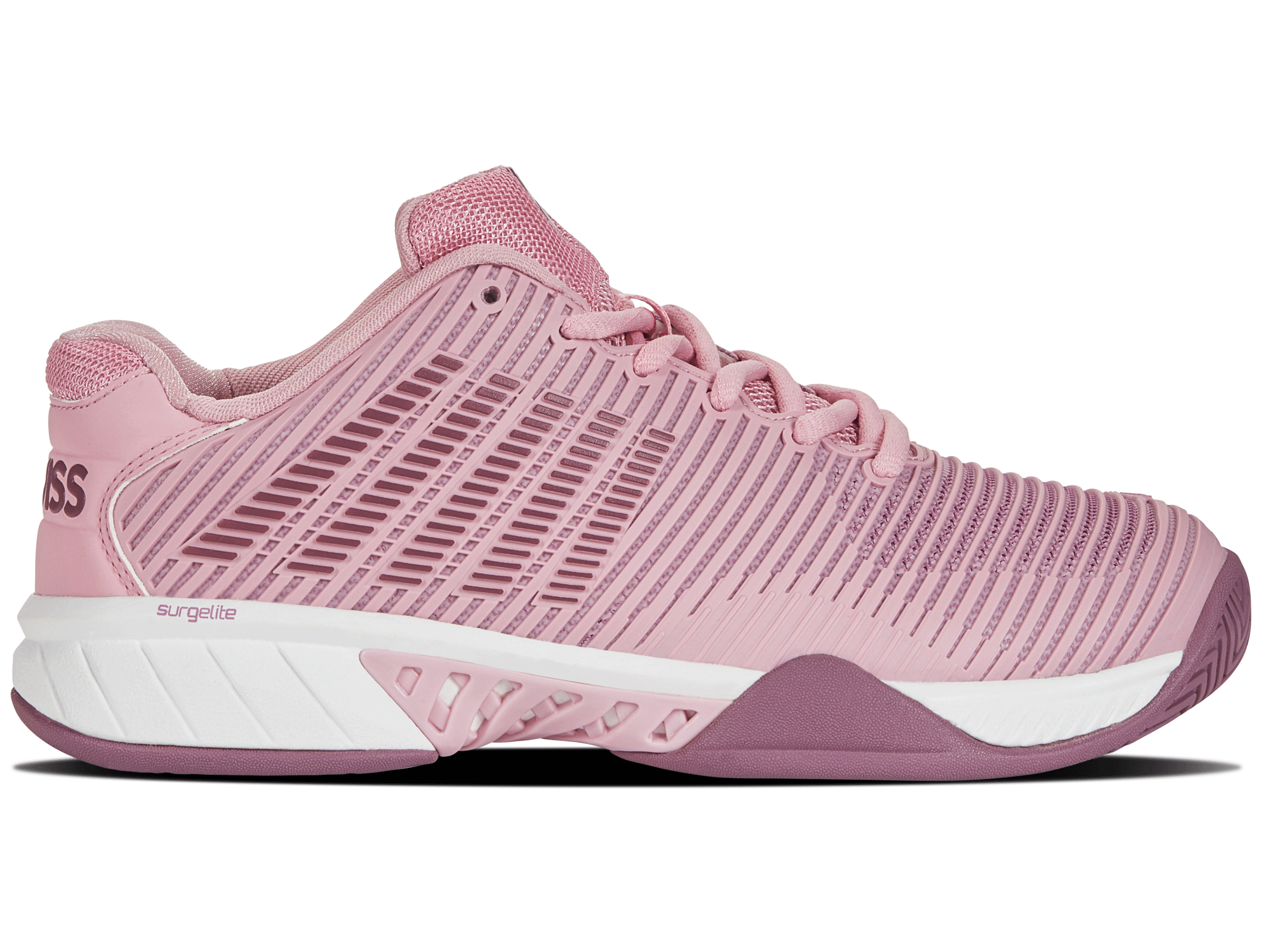 Hypercourt Express 2 Women's Tennis Shoes - Cameo Pink / Grape Nectar / Orchid Haze | Lightweight & Breathable for Court Sports | Perfect for Tennis, Pickleball & Casual Wear