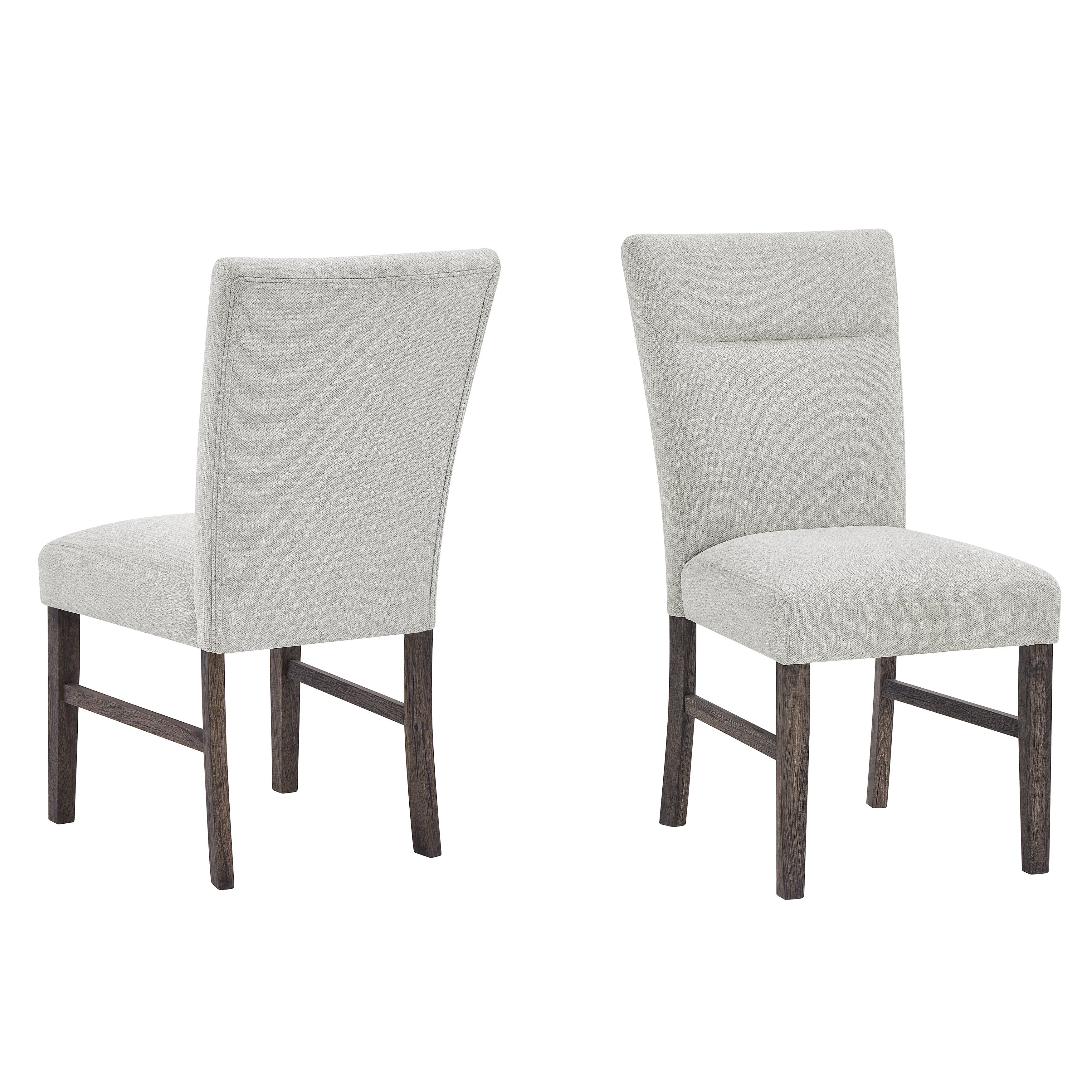 Roundhill Furniture Sorlen Modern Gray Upholstered Dining Chairs Set of 2 - Stylish Comfort for Kitchen, Dining Room & Home Office