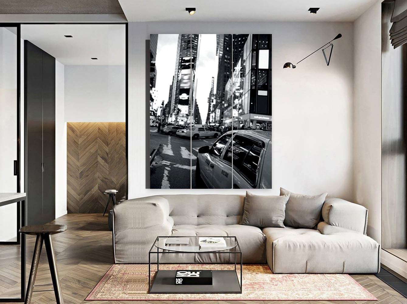 Stylish New York City Room Divider - Foldable Privacy Screen for Home & Office - Perfect for Studio Apartments, Dorms, and Open Spaces