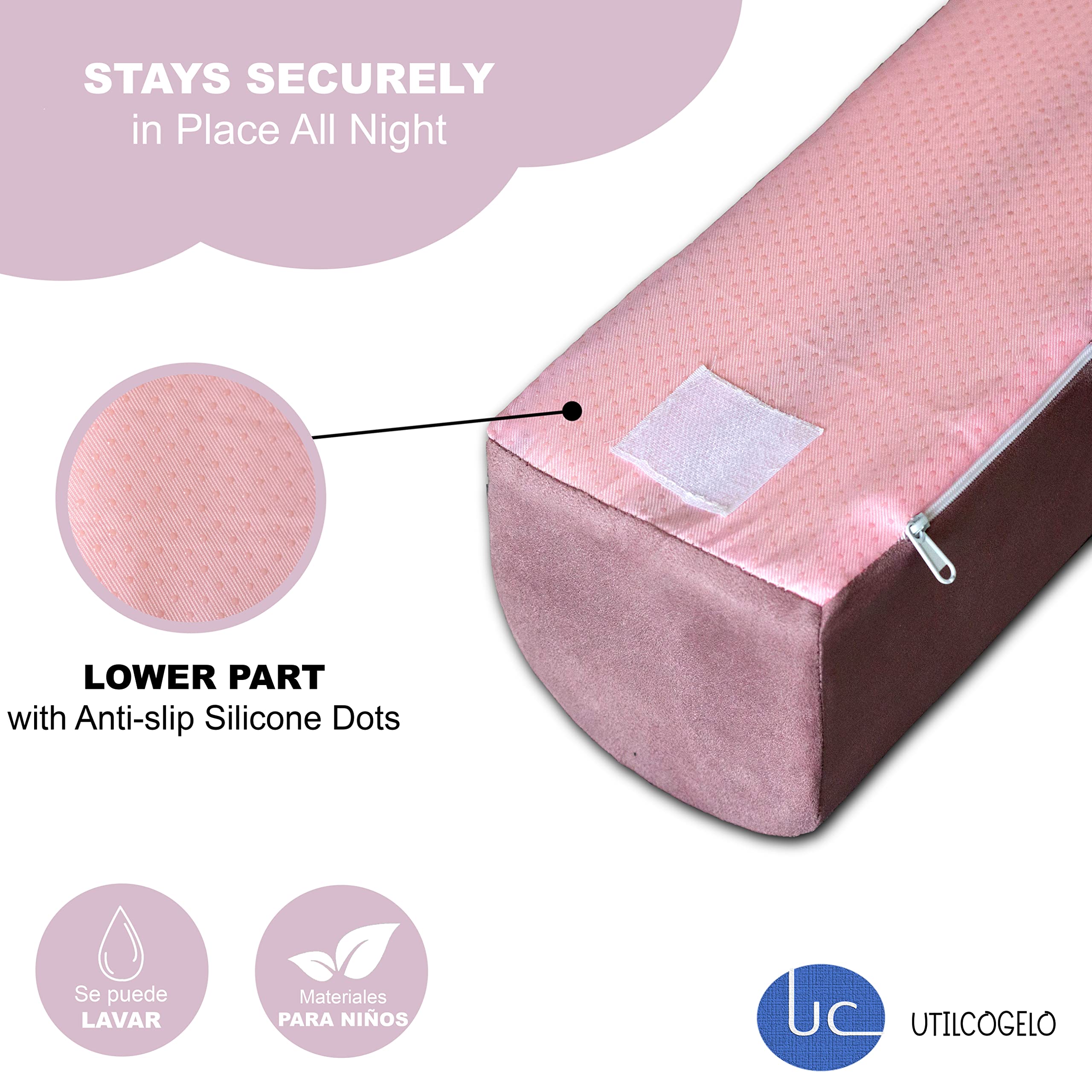 UC Bed Barrier (2-Pack) - Foldable Travel Bed Rail for Kids, Anti-Fall Safety Guard with Soft Foam Padding - Fits 90cm, 150cm, 180cm & 200cm Beds - Wall Protector for Toddler & Child Safety | Perfect for Home, Travel & Daycare Use