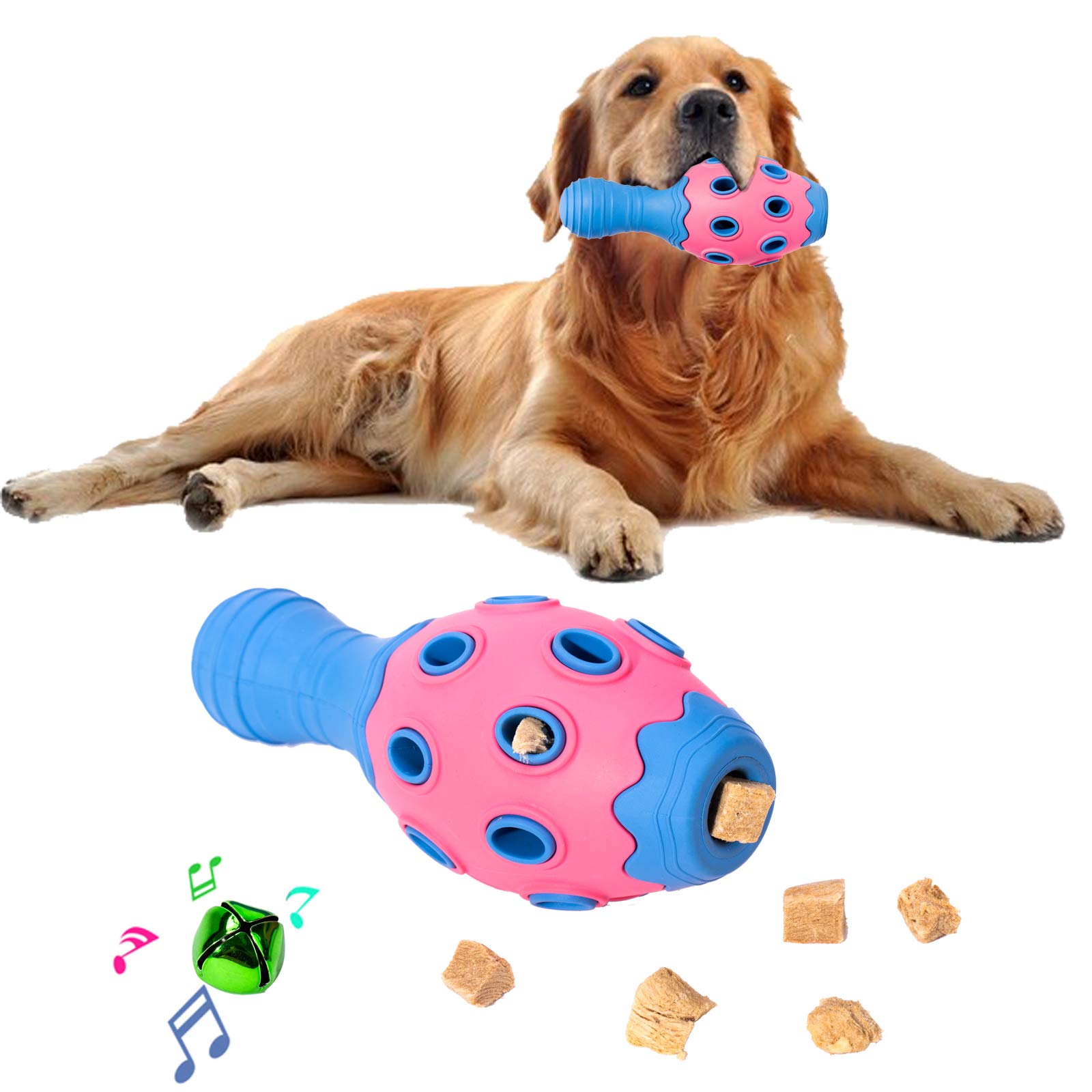 Durable Dog Chew Toys for Aggressive Chewers - Large & Small Breed Tough Chew Toys with Treat Dispenser, Interactive Puzzle & Squeaky Toy for Anxiety Relief & Teething | Perfect for Playtime, Training & Mental Stimulation