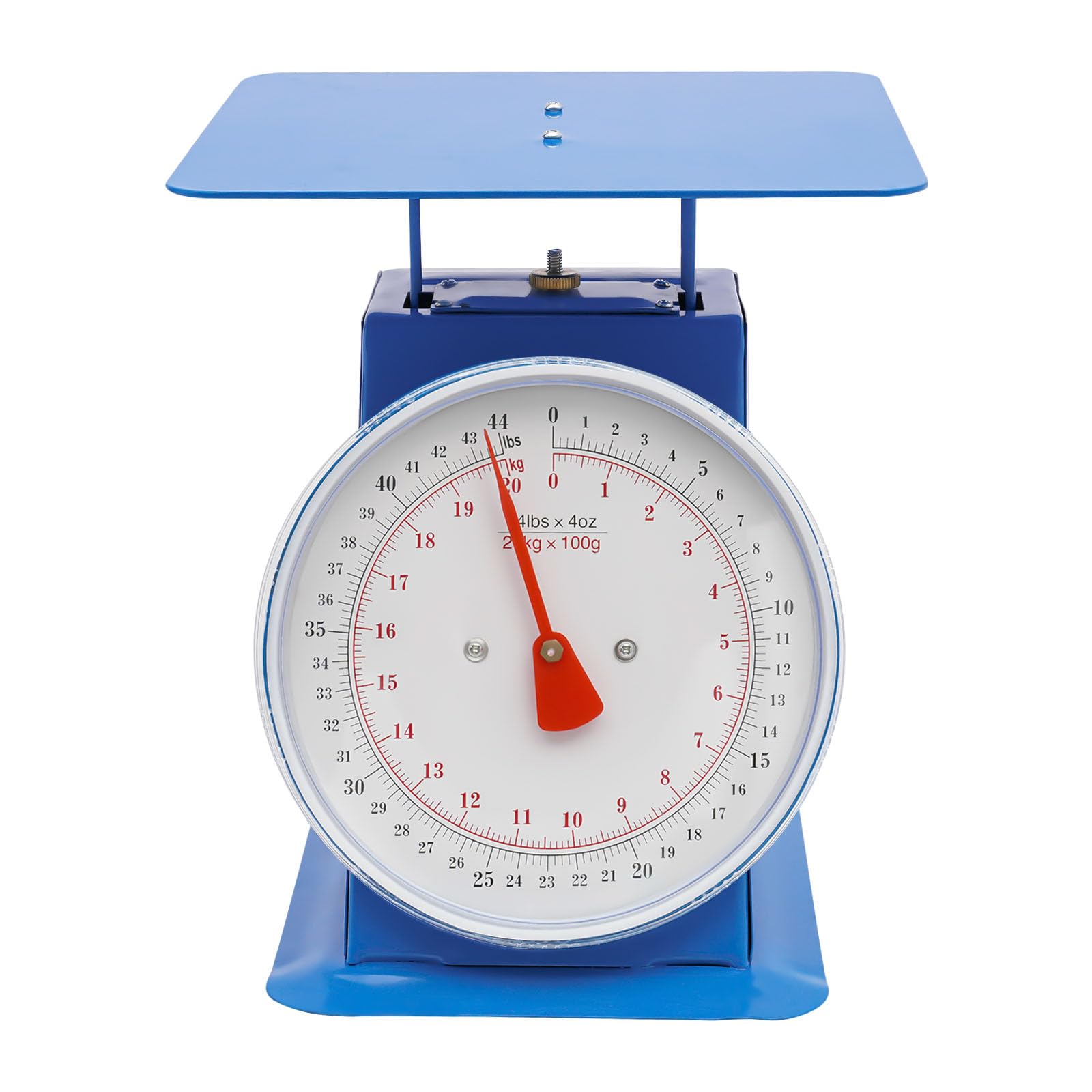 Portion Control Mechanical Scale - Heavy Duty 20kg/44lbs Iron Platform Kitchen & Food Scale for Supermarkets, Bakeries & Restaurants | Perfect for Precise Weighing of Ingredients, Meat, Produce & Bulk Items