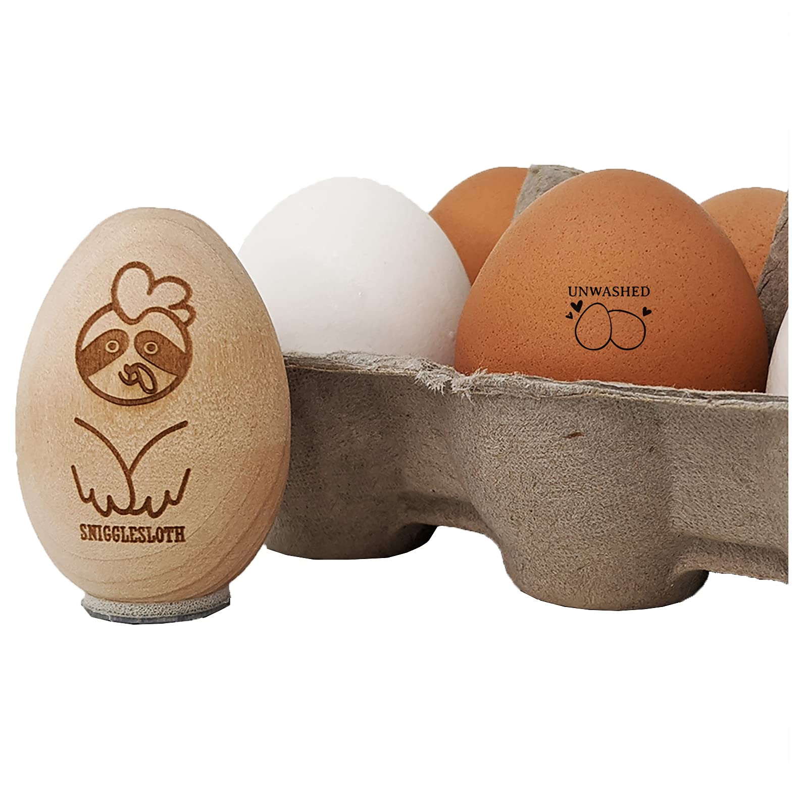 Sweet Eggs Unwashed Duck Goose Quail Chicken Egg Rubber Stamp - 1/2 Inch Mini Craft Stamp for Scrapbooking, Card Making, and DIY Projects