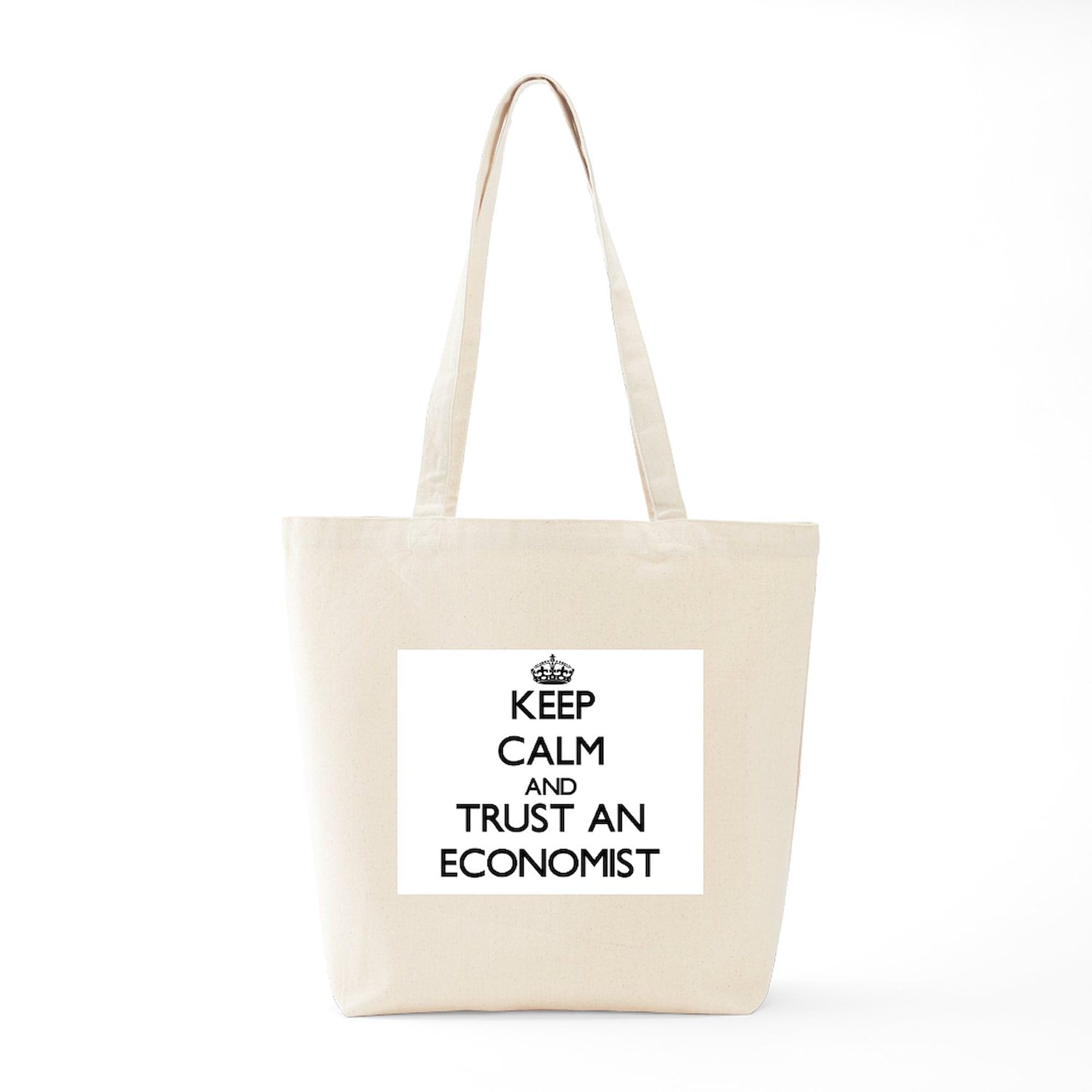 Keep Calm And Trust An Economist Tote Bag - Natural Canvas Reusable Shopping Bag for Groceries, Books & Work Commute