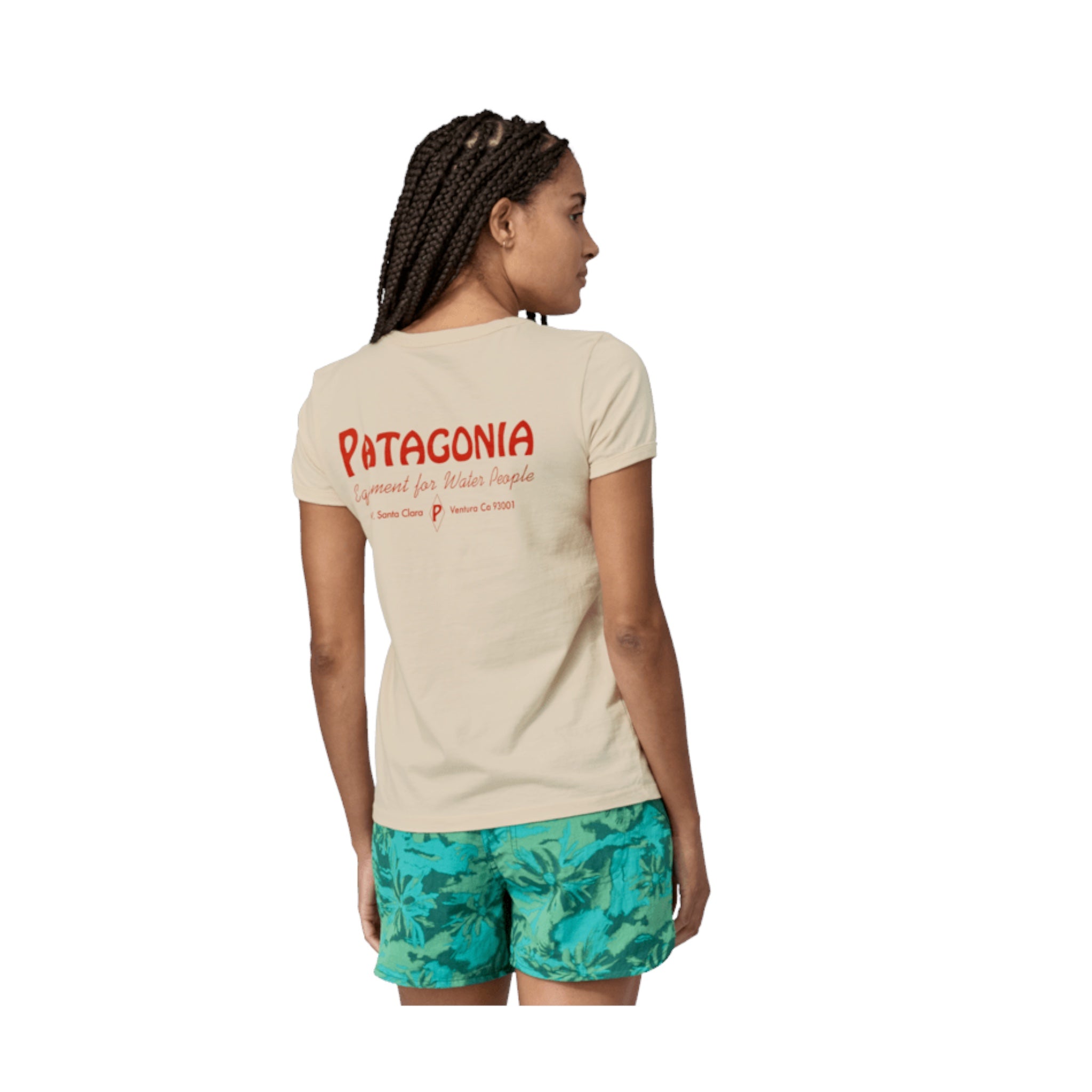 Patagonia Women's Organic Cotton Ringer T-Shirt - Eco-Friendly Casual Tee for Outdoor Adventures & Everyday Wear