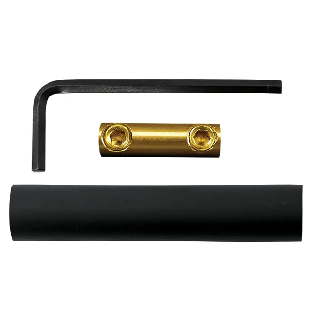 100 Pack Brass Screw Tight Crimp Shrink Tube Wire Connectors - Low Voltage Lighting Accessories for Outdoor Landscape Lighting, Garden Lights & Electrical Wiring Projects