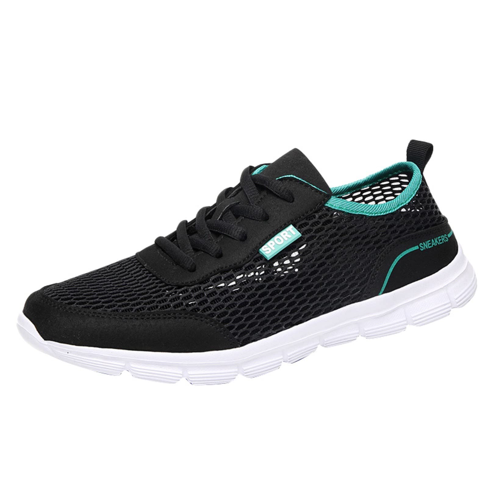 **DNYELQ Men's Lightweight Breathable Mesh Sneakers - Summer Casual Running Shoes with Rhinestone Design | Perfect for Gym, Walking & Daily Wear**