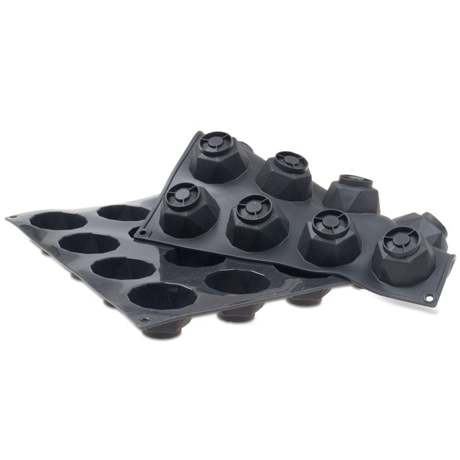 Flexipat Diamond Silicone Baking Mat - 24 Cavity Molds for Cupcakes, Muffins, Brownies & More | Perfect for Home Baking, Party Treats & Holiday Desserts