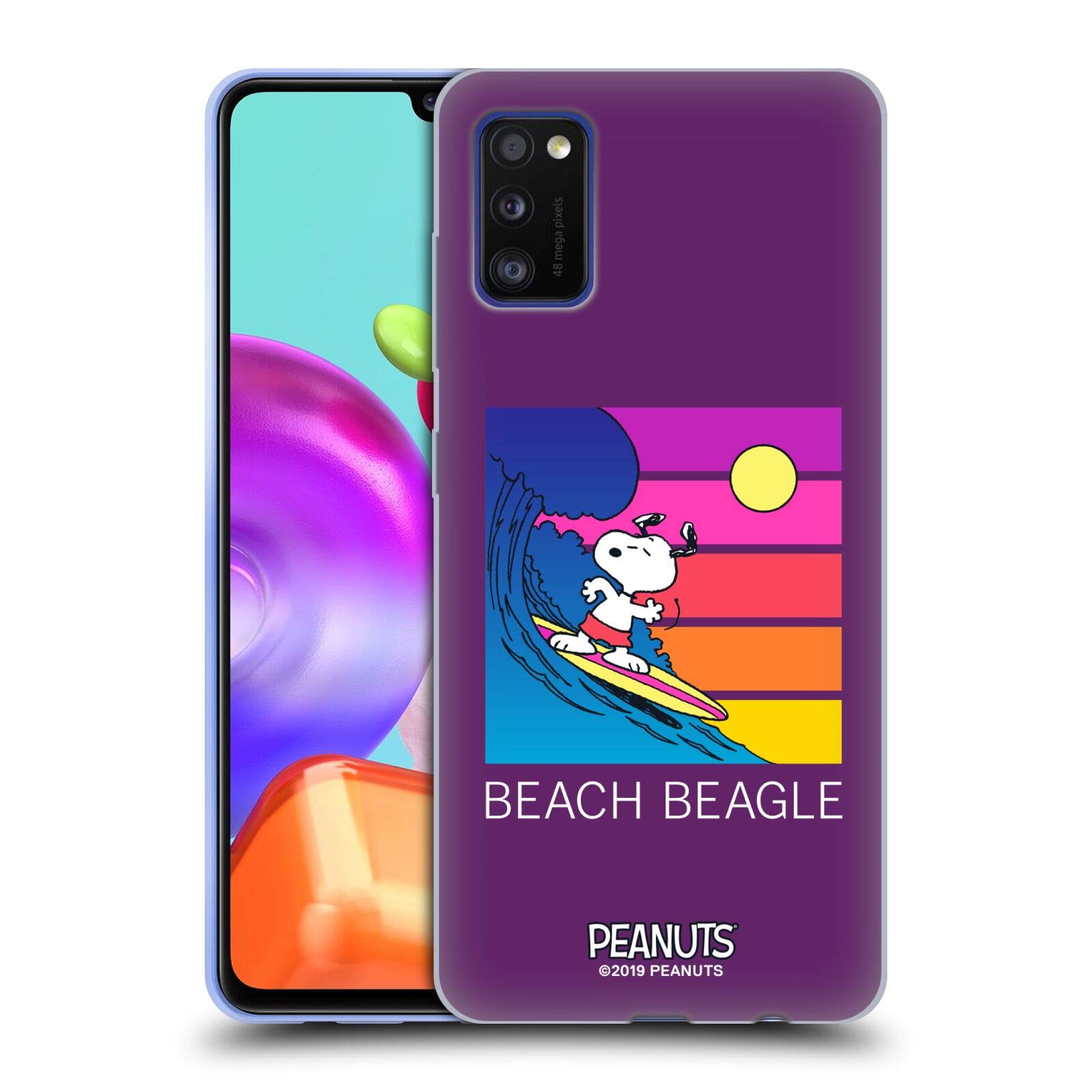 Peanuts Snoopy Aloha Disco Soft Gel Case for Samsung Galaxy A41 (2020) - Officially Licensed Beach Beagle Design, Perfect for Summer Travel & Outdoor Adventures