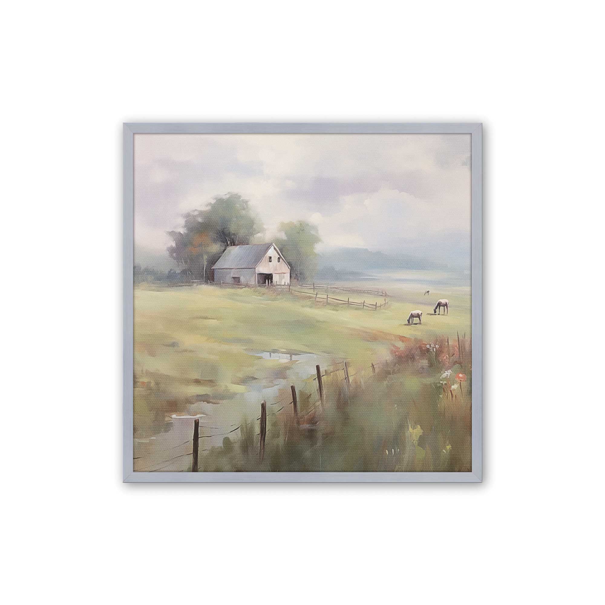 Countryside Farmhouse Bliss - Set of 2 Wall Art Prints for Living Room, Bedroom & Home Decor