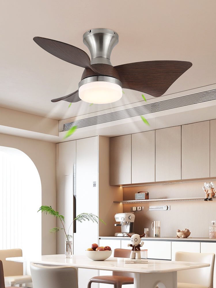 Breeze Lux Ceiling Fan Light with Remote Control - 52 Inch Modern Flush Mount Fan for Bedroom, Living Room - Energy Efficient Quiet DC Motor - Perfect for Home Cooling and Air Circulation