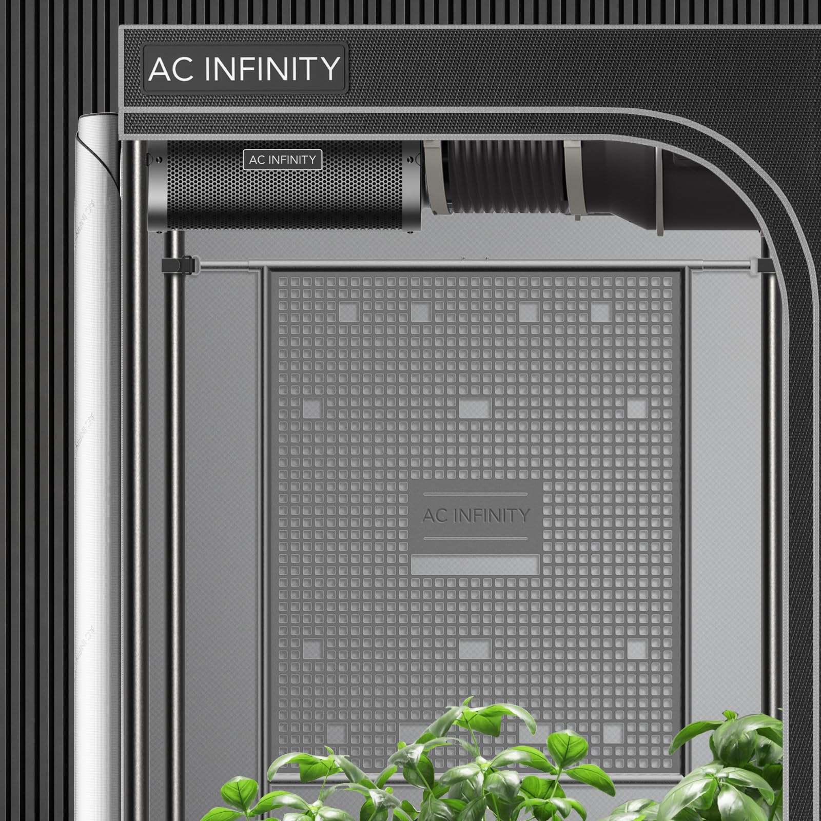 AC Infinity Gear Board - Heavy Duty Steel Wall Organizer for Grow Tents | Cable Management Slots | Mounts Clip Fans, Controllers, LED Drivers & Ballasts | Perfect for 5x5 or Smaller Indoor Hydroponic Systems | Ideal for Home Grow Rooms & Commercial Cannabis Cultivation