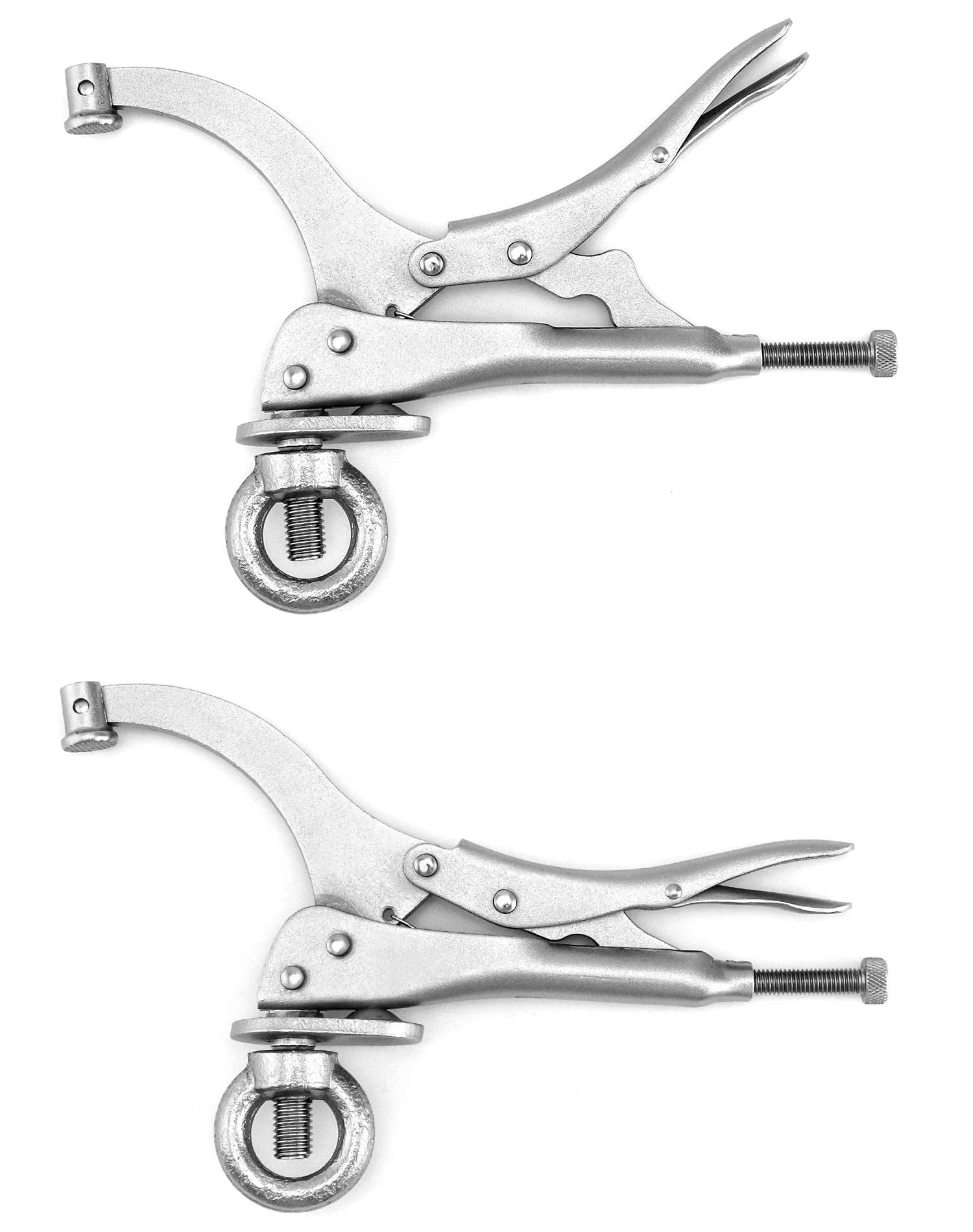 QWORK 9-Inch Drill Press Locking Clamp - 2 Pack Heavy Duty Fixing Clamp with Strong Grip for Woodworking, Metalworking & DIY Projects