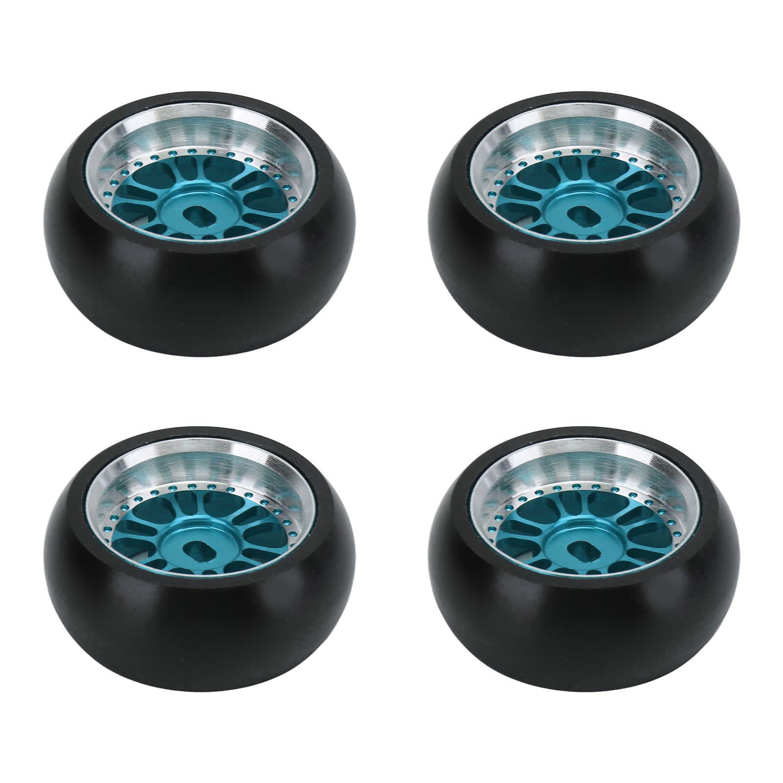 Bediffer RC Car Drift Tires - Easy Install & Remove 1/28 Scale Remote Control Car Tires (Blue) - Perfect for Indoor Drifting, RC Racing & Hobby Enthusiasts