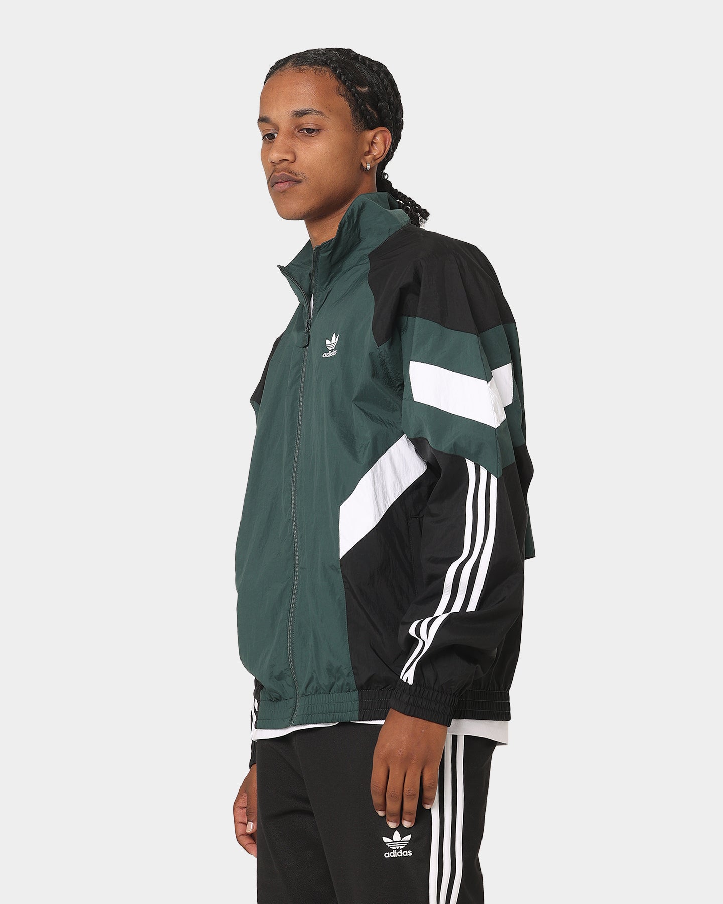 Adidas Woven TT Jacket for Men - Lightweight Windbreaker with Zip Closure, Mineral Green - Perfect for Running, Hiking & Outdoor Sports