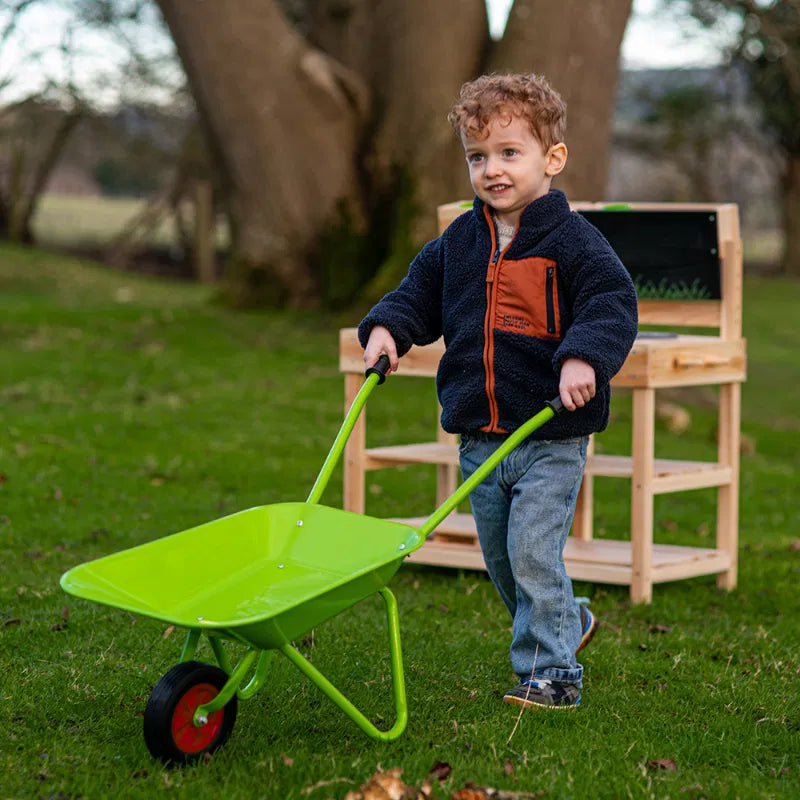 Heavy Duty Garden Wheelbarrow - 300 lbs Capacity, Steel Frame for Landscaping, Gardening & Construction - Perfect for Moving Soil, Mulch & Yard Debris