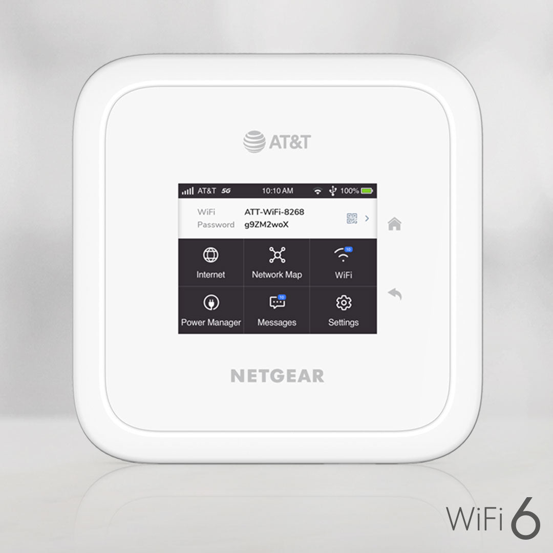 NETGEAR Nighthawk M6 5G Mobile Hotspot Router - Ultra-Fast WiFi 6, 5G LTE Modem, Portable Internet for Travel, Work & Gaming (White) - Stay Connected Anywhere with Reliable High-Speed Wireless