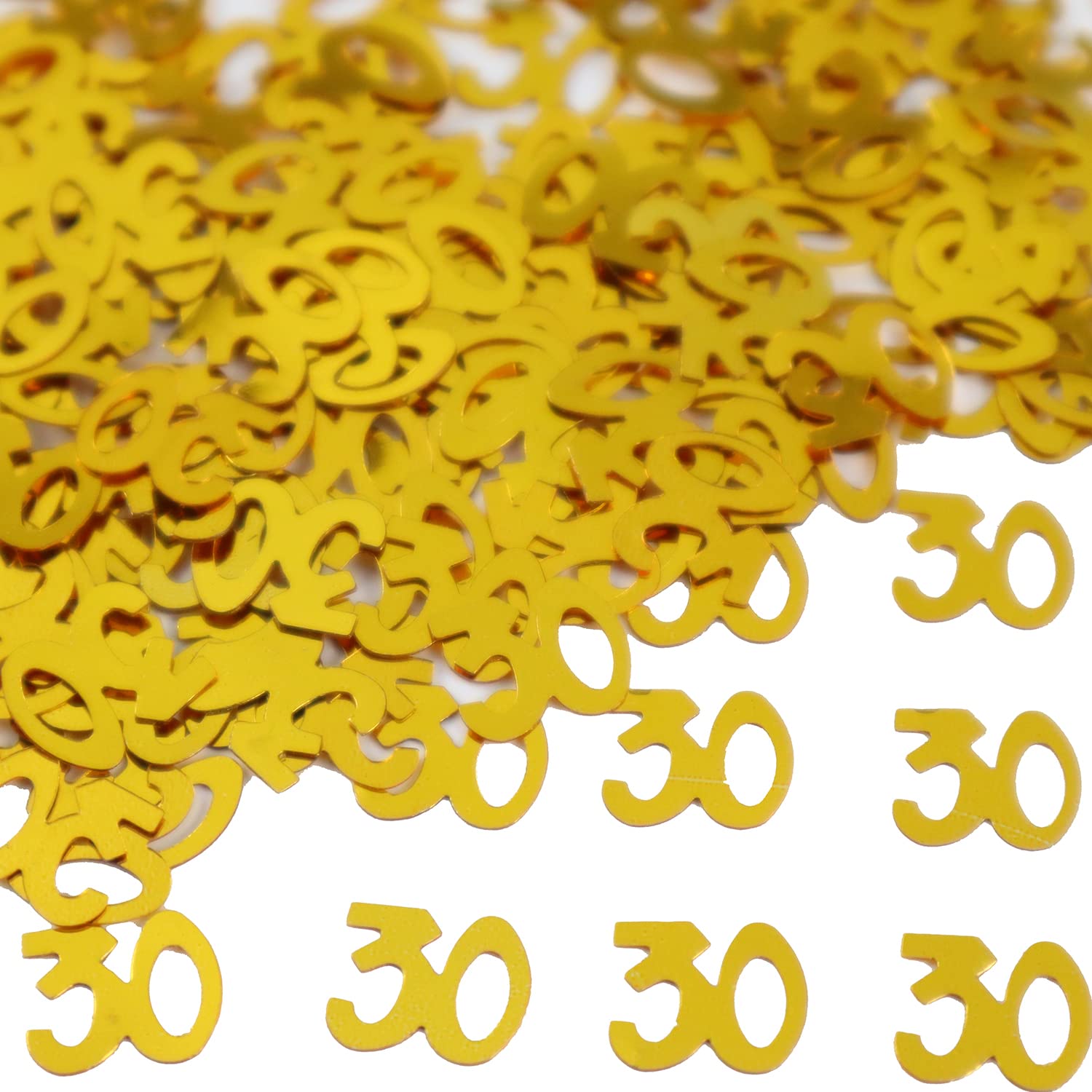 30th Birthday Confetti - Gold Number 30 Table Confetti for Birthday & Anniversary Party Decorations | Perfect for 30th Birthday Celebrations, Table Scatters, and Party Supplies