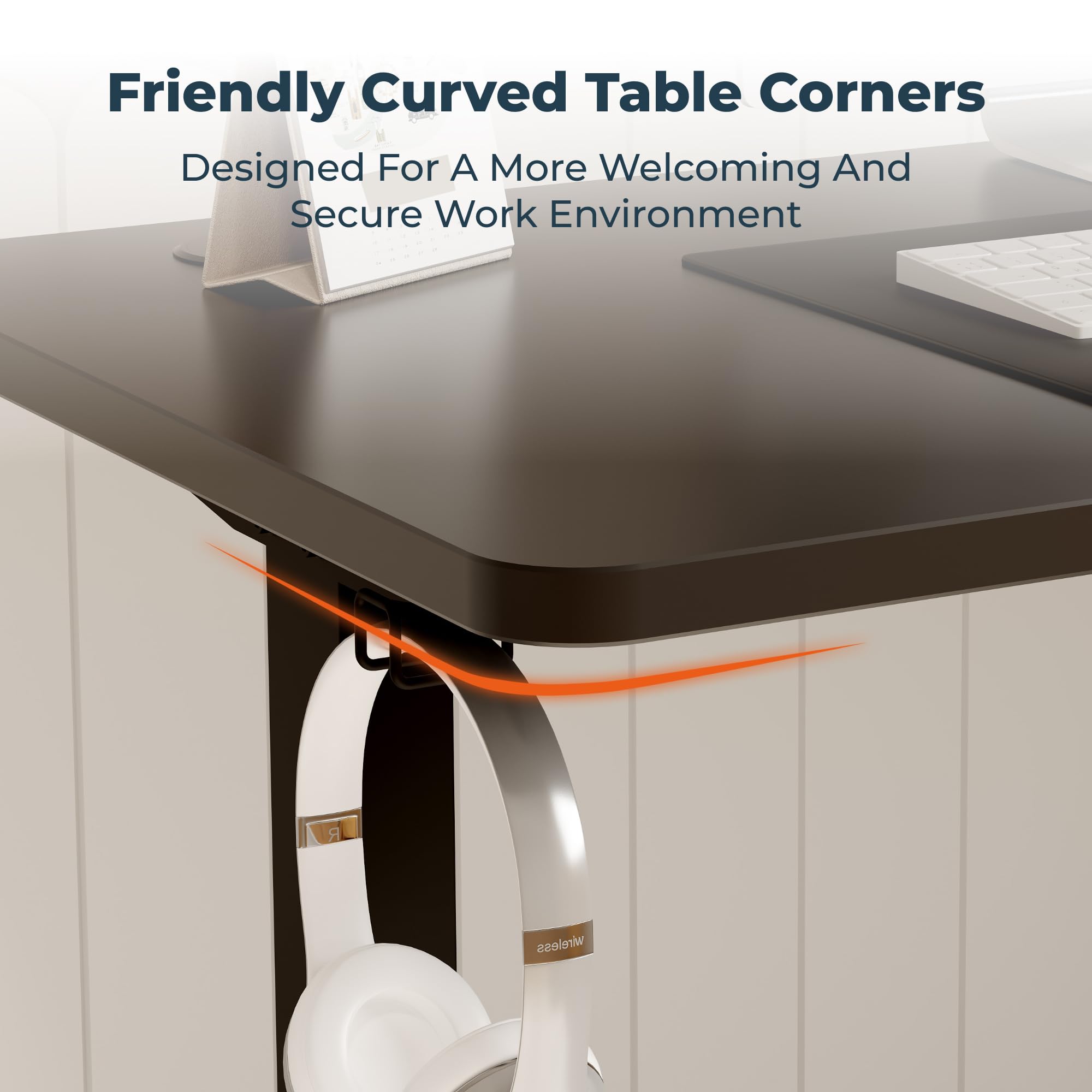 Adjustable Stand Up Desk - 40x24 Inches Memory Preset Height Adjustable Computer Workstation with Splice Black Top for Home Office & Remote Work | Ergonomic Standing Desk for Working from Home, Gaming & Study