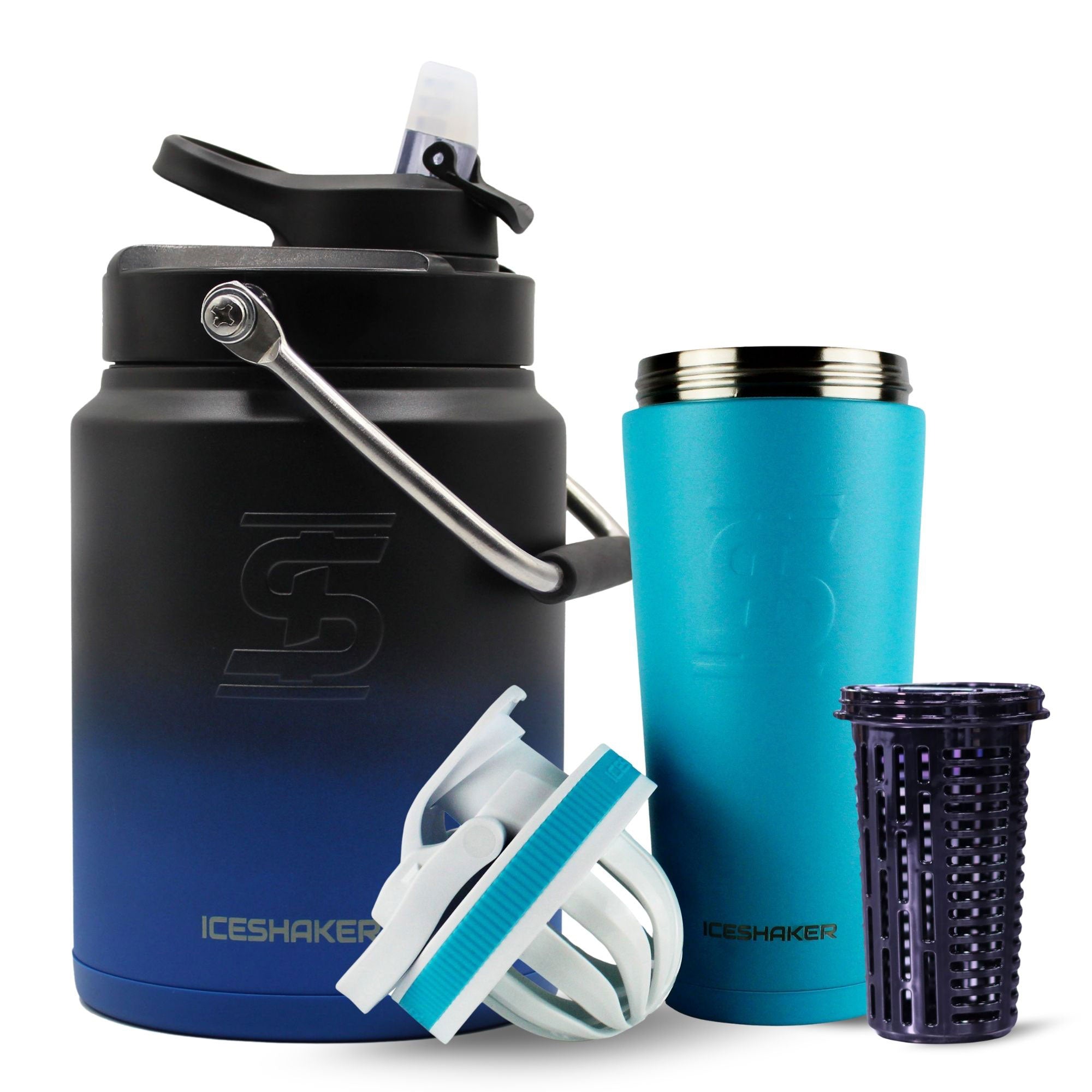Premium Ice Shaker Hydration Pack - Insulated Water Bottle for Gym, Workout & Outdoor Sports - Leakproof & BPA-Free Shaker Cup for Protein Shakes & Cold Drinks