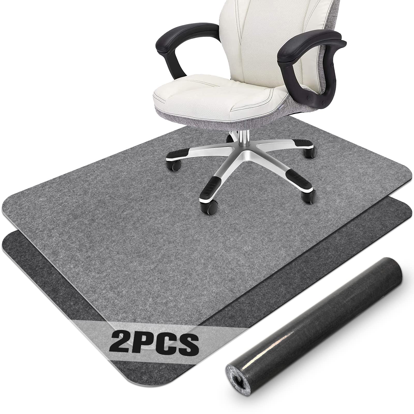 2 Pack Office Chair Mat for Hardwood Floors - 55