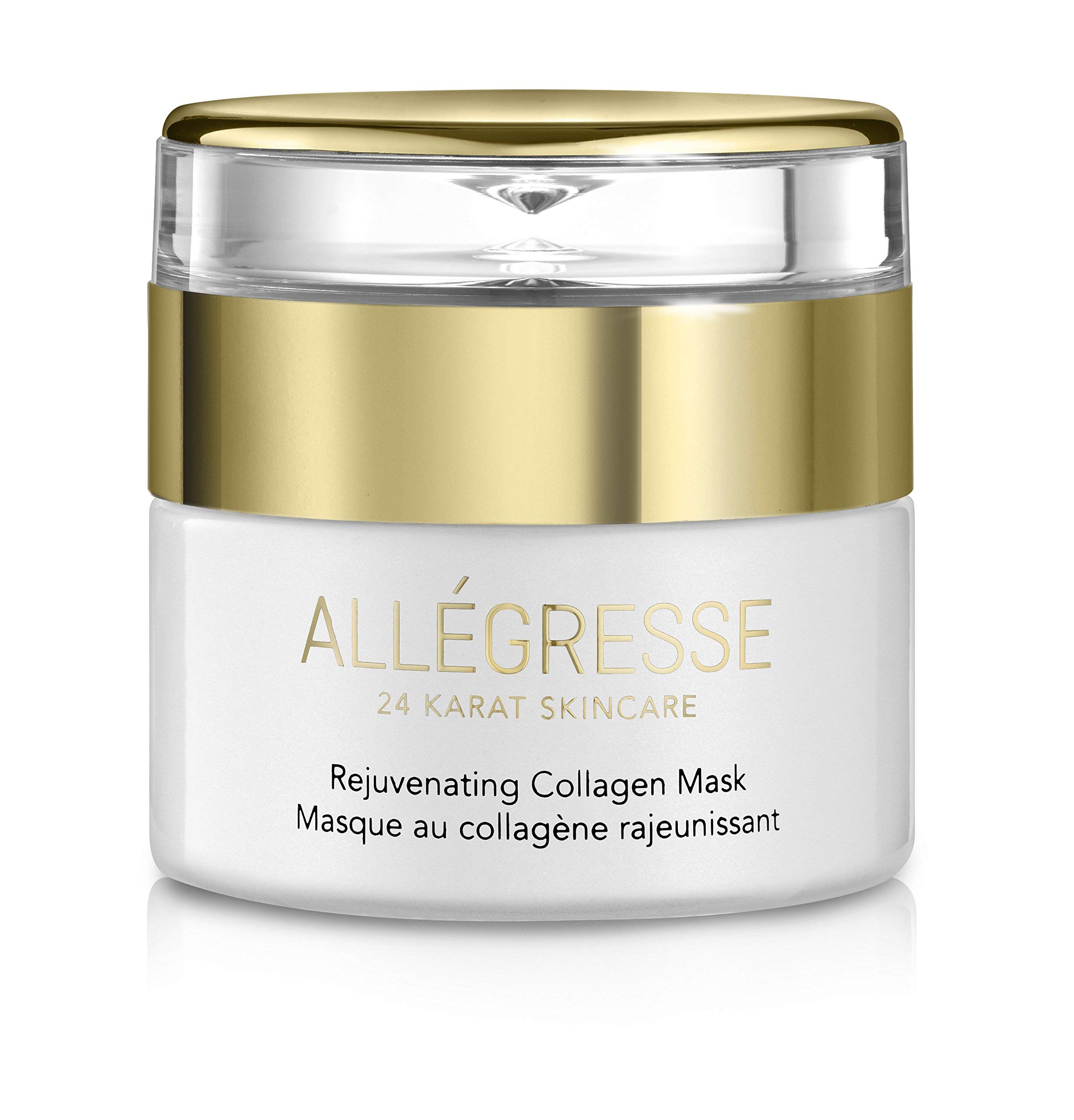 24K Gold Collagen Face Mask - Anti-Aging & Deep Hydrating Facial Treatment with Natural Oils & Antioxidants - Rejuvenating Skincare for Dry Skin - Perfect for Night Routine & Spa Days - 1.7 oz