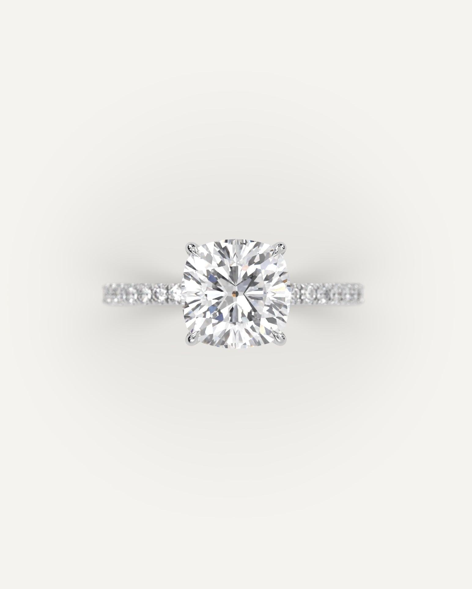 3 Carat Cushion Cut Diamond Engagement Ring - 14K White Gold Solitaire Wedding Band for Women - Perfect for Proposals, Anniversaries & Special Occasions