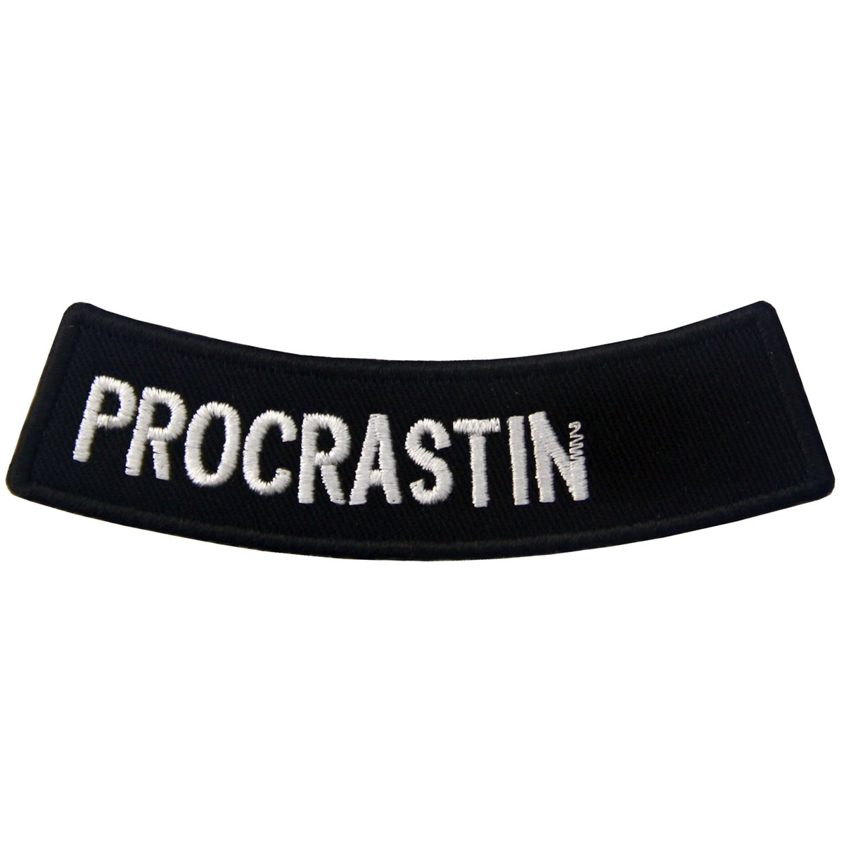 Procrastinator Embroidered Iron On Patch - Sew On Applique for Jackets, Bags & DIY Crafts - Perfect for Costumes, Gifts & Personalization