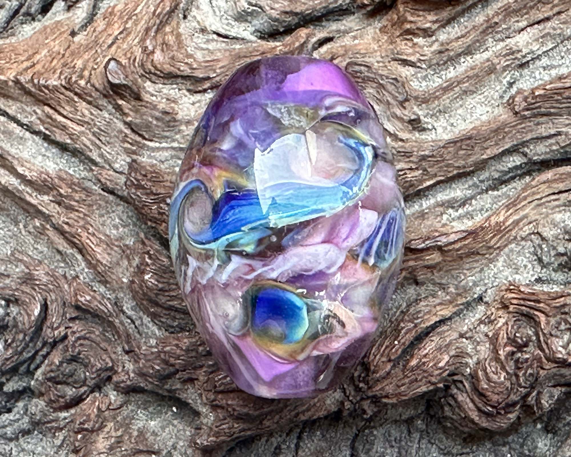 Amethyst Blush Purple Lampwork Focal Bead SRA - Handmade Glass Bead for Jewelry Making, DIY Crafts & Beading Projects - Perfect for Necklaces, Bracelets & Earrings