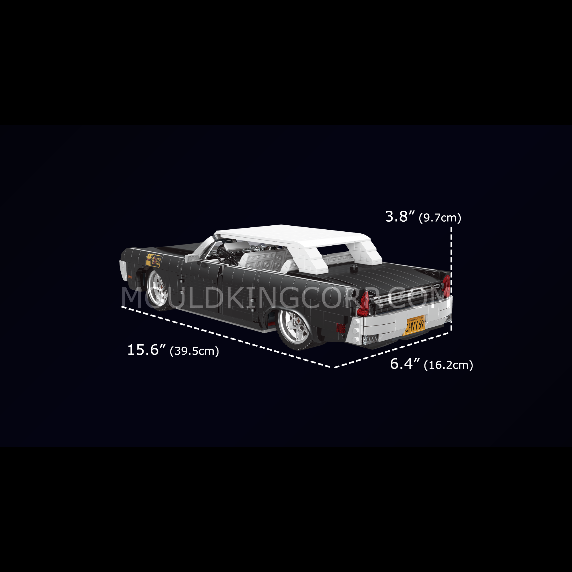 Mould King 10118 Lincoln Continental Car Model Building Kit - 1,903 Piece Collectible Construction Set for Adults & Teens | Perfect for Home Decoration, Gift Giving & STEM Learning Activities
