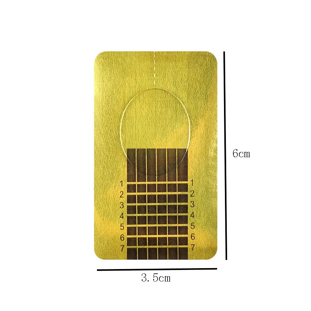 100 Pieces Golden Square Nail Extension Forms - DIY Nail Art Stickers for Acrylic & Gel Nails - Perfect for Salon, Home Manicure & Professional Nail Artists