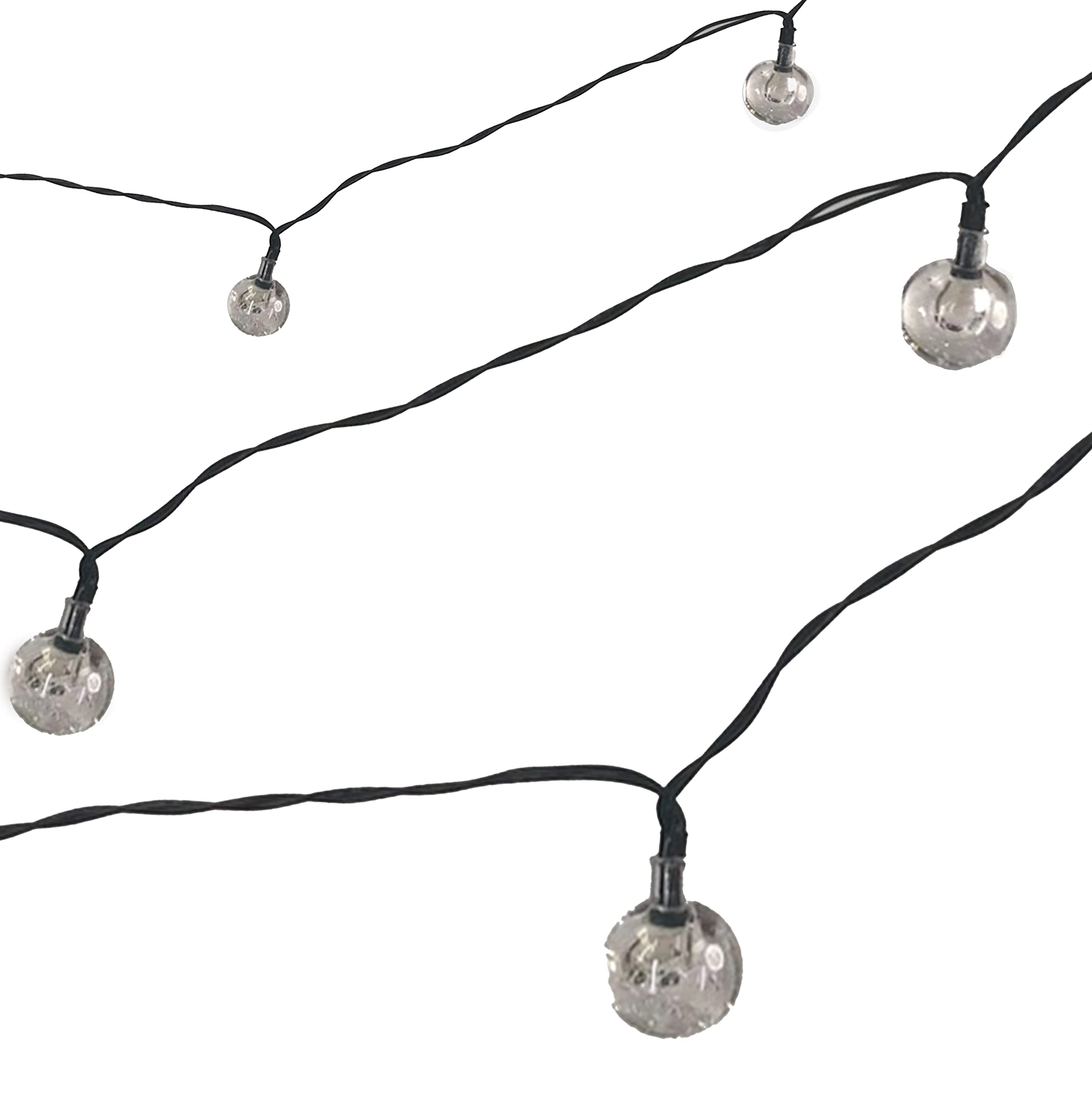 10-Pack LED Globe String Lights Battery Operated with Timer - Waterproof Indoor/Outdoor Fairy Lights for Patio, Garden, Party, Wedding, Christmas Decorations