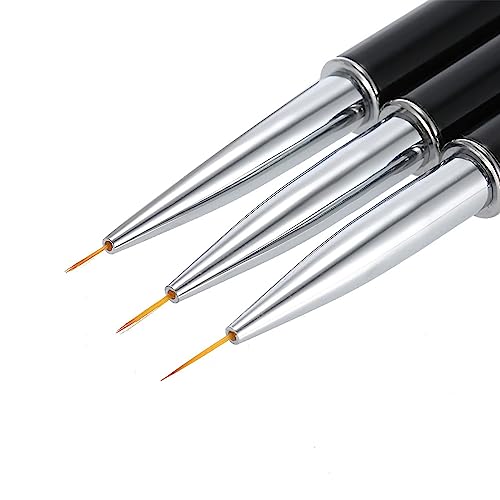A K Homes - 7mm Crystal Acrylic Nail Art Brush for Gel Painting, Nylon Hair Liner Pen - Professional Manicure Tool for Salon & DIY Nail Designs | Perfect for French Tips, Floral Patterns & Detailed Nail Art