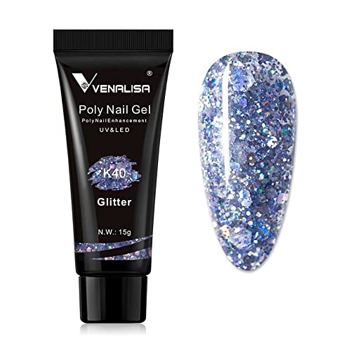 Venalisa Poly Builder Gel - 15g Professional Acrylic Nail Extension Kit for Strong & Natural-Looking Nails | Perfect for Salon, Home Manicures & Nail Art Designs (Color K40)