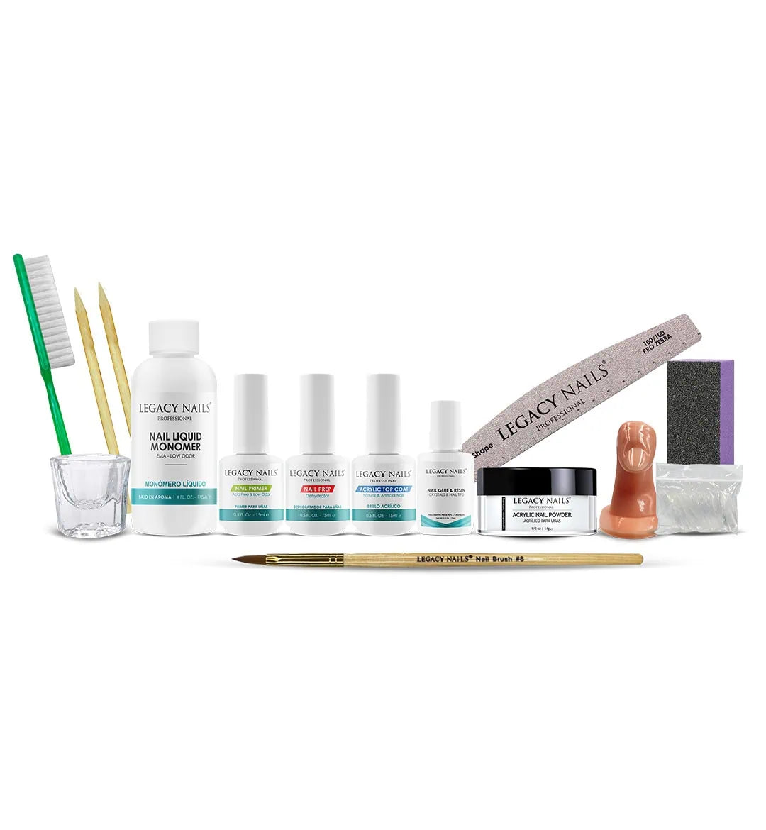 Professional LEGACY BASIC Nail Kit for Manicure & Pedicure - Complete Nail Care Set with Tools for Home & Salon Use - Perfect for DIY Nail Art, Gel Polish Application & Nail Extension