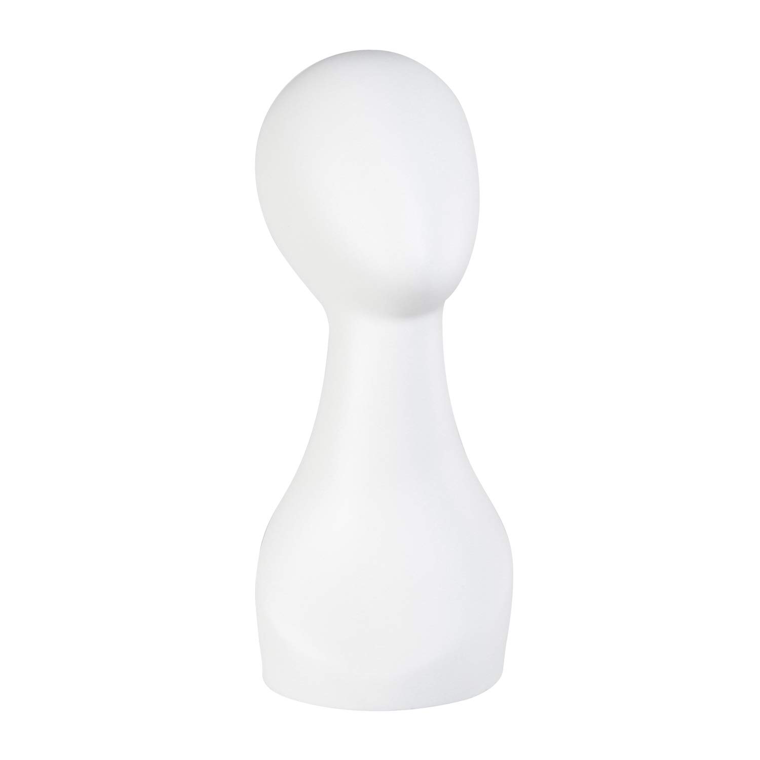 STUDIO LIMITED Durable PP Plastic Mannequin Head for Wig Display, Hat & Jewelry Showcase - Pearl White - Perfect for Salon, Retail Store & Photography Styling