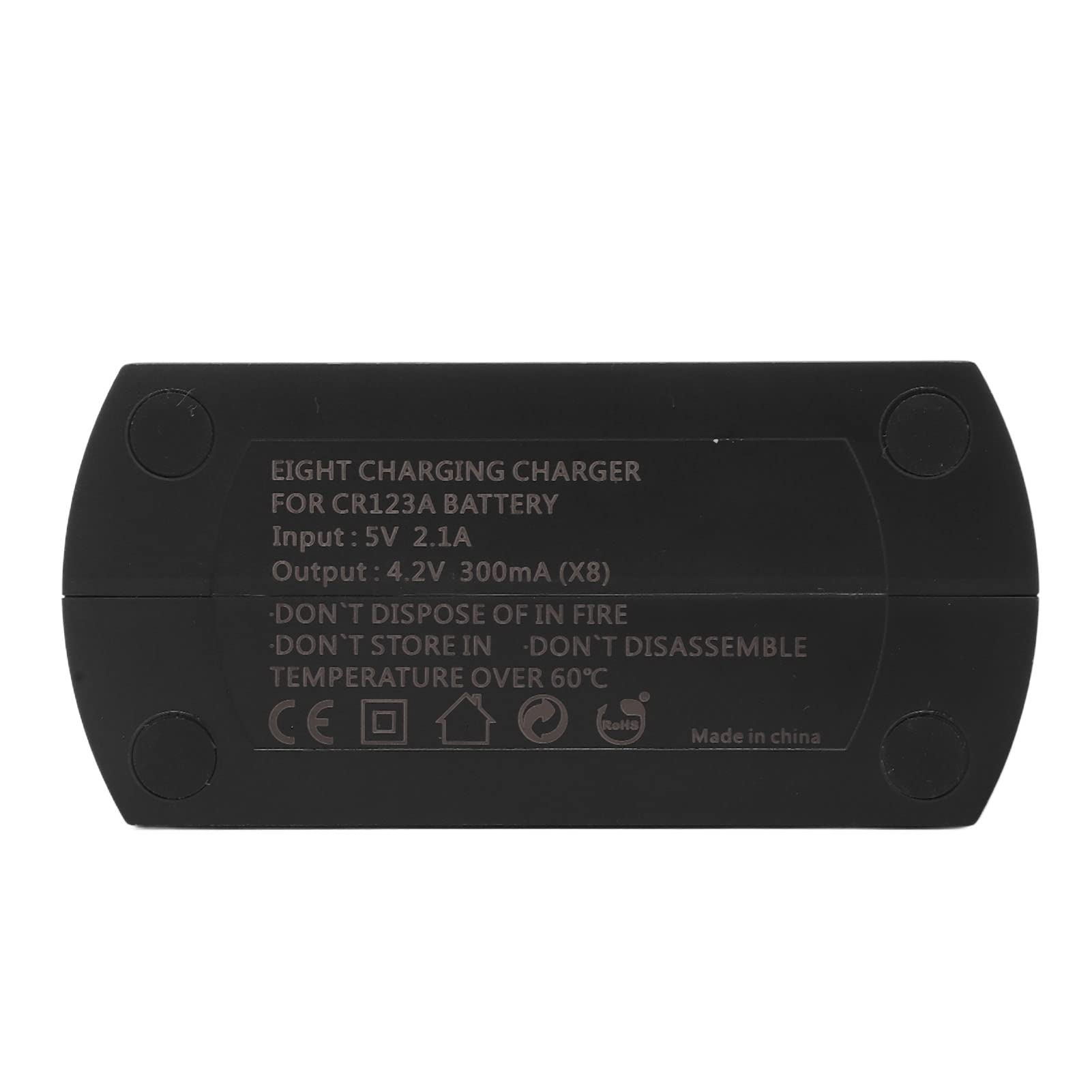 8-Port Smart Fast USB Battery Charger for RCR123A 16340 16350 16360 - Slip-Resistant & Rechargeable - Perfect for Home, Office, and Travel Use