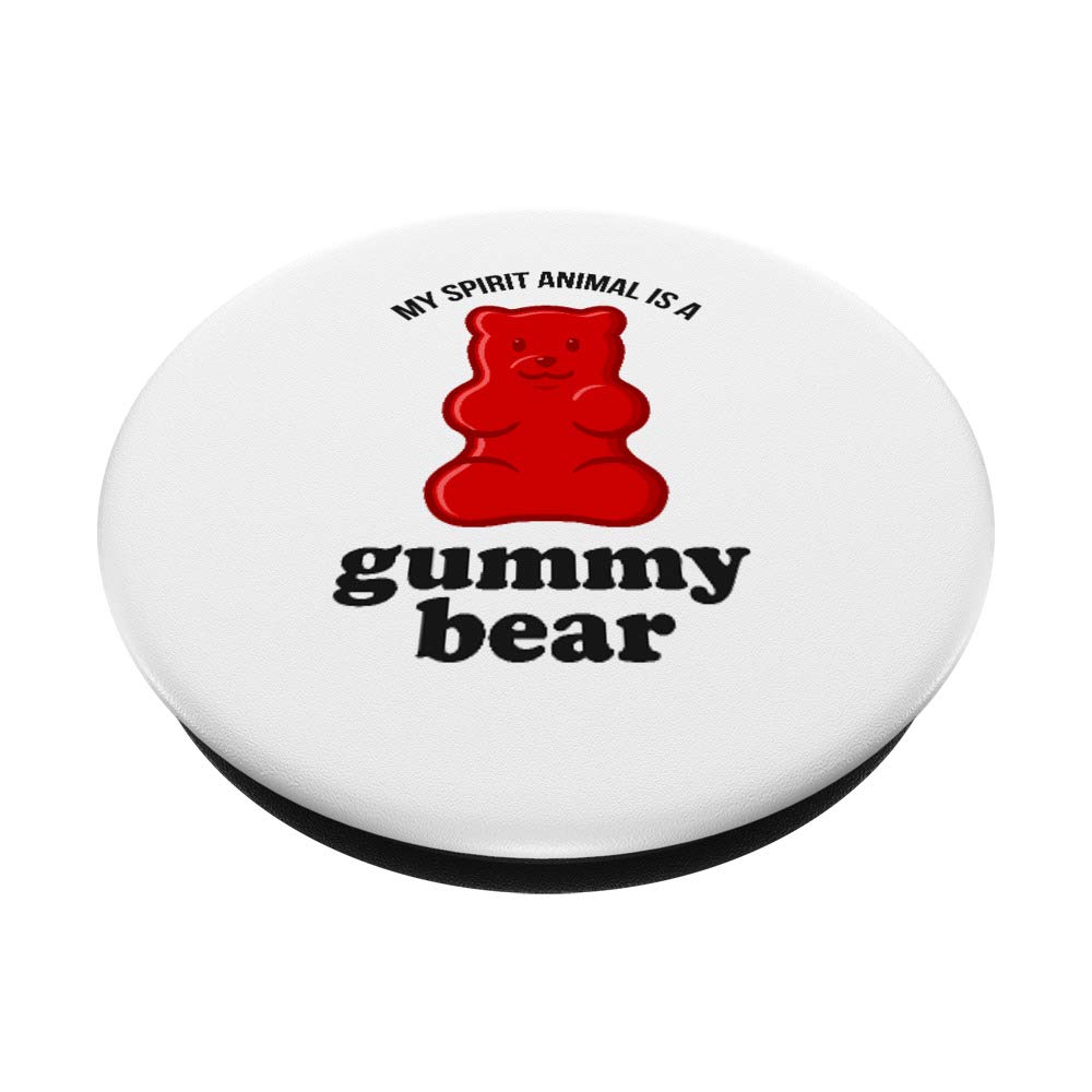 Funny My Spirit Animal Is A Gummy Bear PopSockets - Phone Grip & Stand for iPhone, Samsung & Tablets - Perfect for Work, Travel & Everyday Use